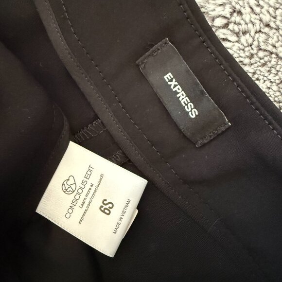 Express High Waisted Rhinestone Studded Wide Leg Trouser Pant Size 6 Short - Picture 4 of 6